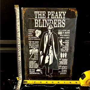 🌅3/$20 Retro Metal Sign - 8” x 12” Tin Sign - Vintage Look - Peaky Blinders